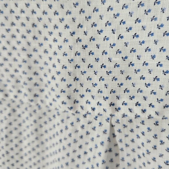 Frank & Eileen White Linen Floral Barry Button-up Shirt w/ Pocket Women's Sz XS - Picture 9 of 11